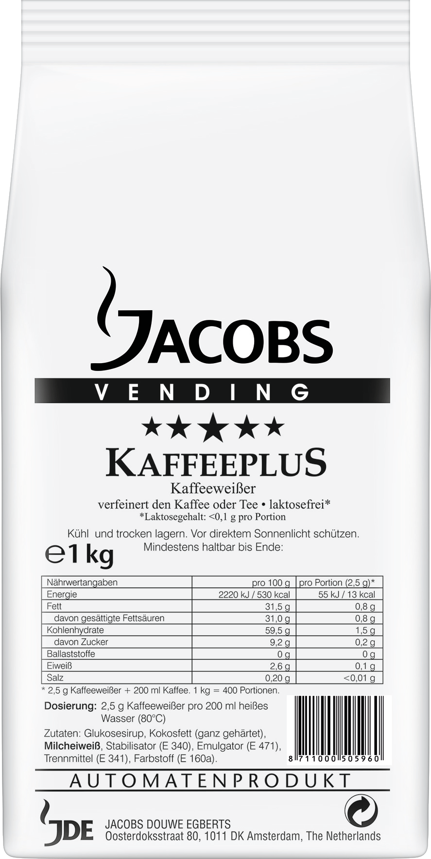 JACOBS Kaffeeplus / Laktosefrei